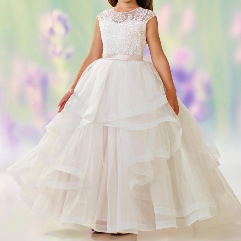 Ivory Lace & Tulle Flower Girl Dress